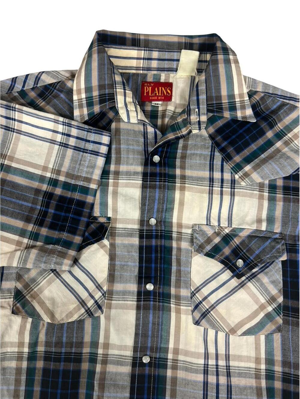 Vintage Ely Plains Pearl Snap Short Sleeve